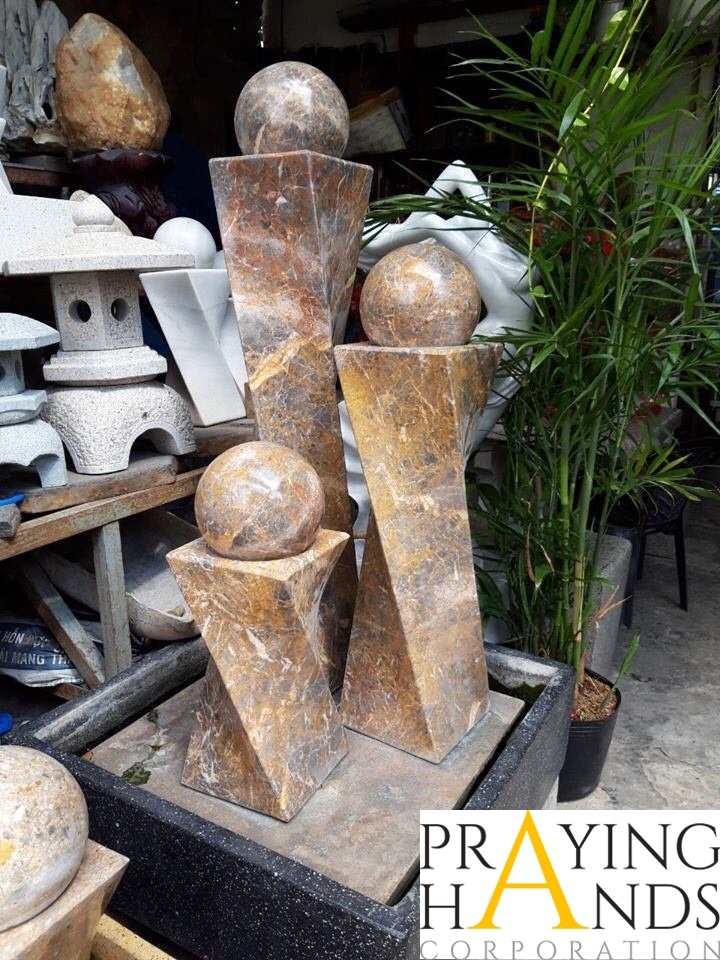 Trụ đá bi xoay - Sản phẩm bài trí sang trọng, nhiều ý nghĩa